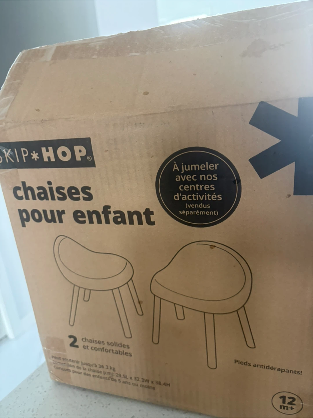 Skip Hop Toddler's Activity Chairs Set of 2, White/Grey