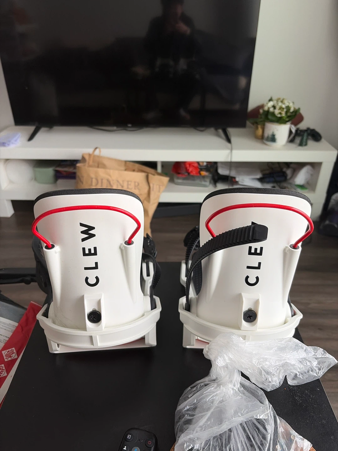 CLEW Snowboard Bindings - White - photo 3