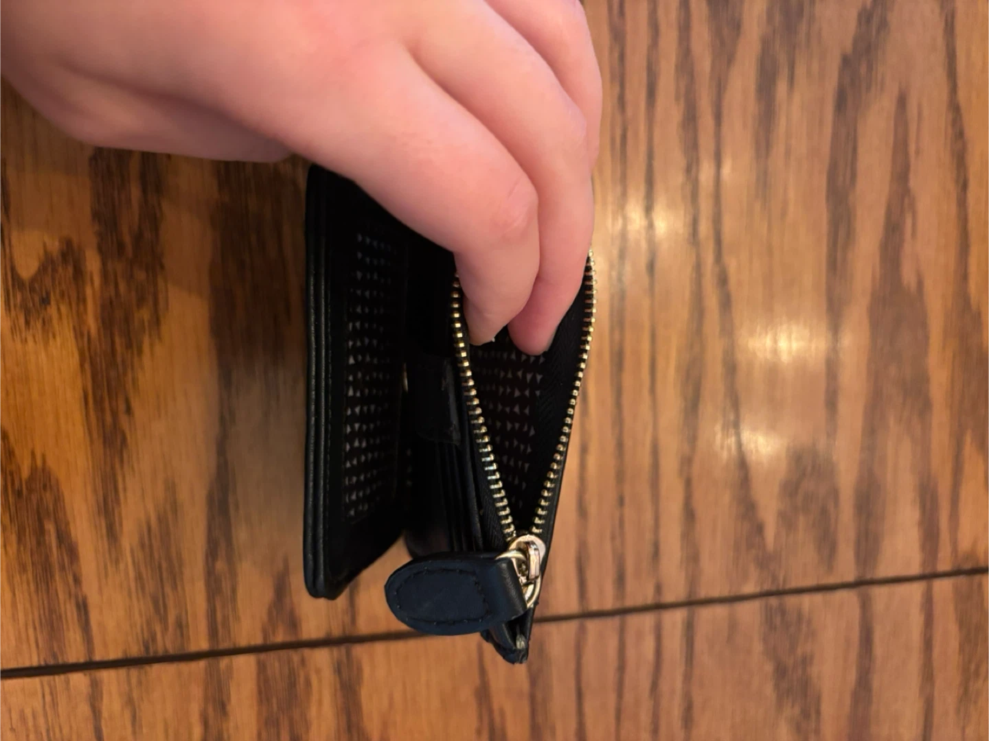 Black Card Holder with Zipper Pocket - photo 4