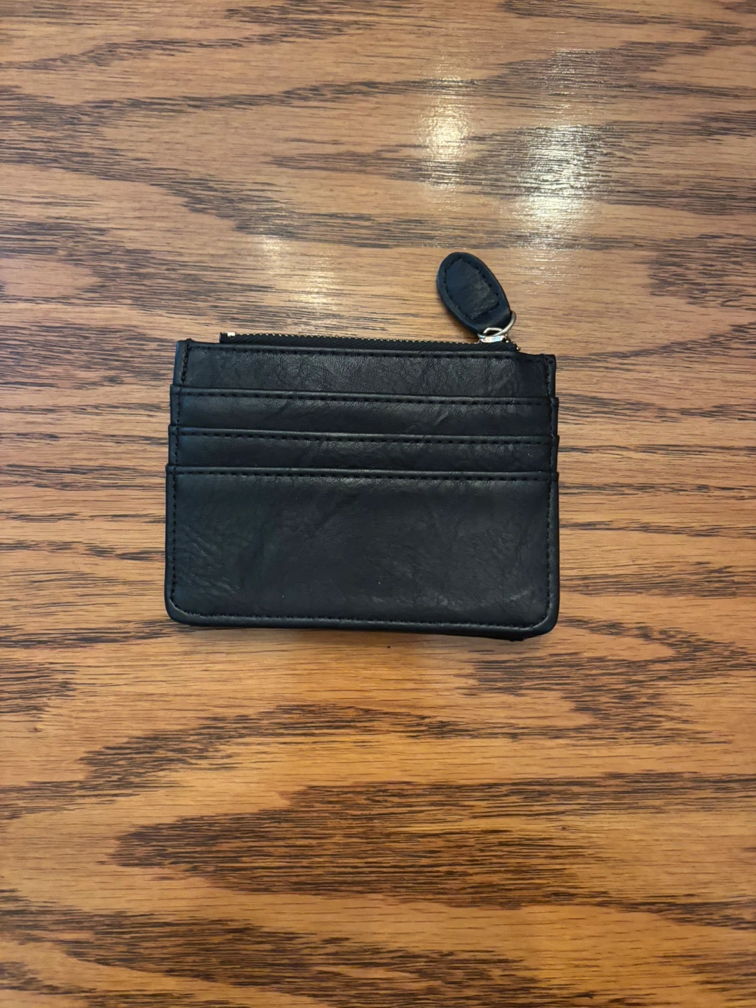 Black Card Holder with Zipper Pocket - photo 2
