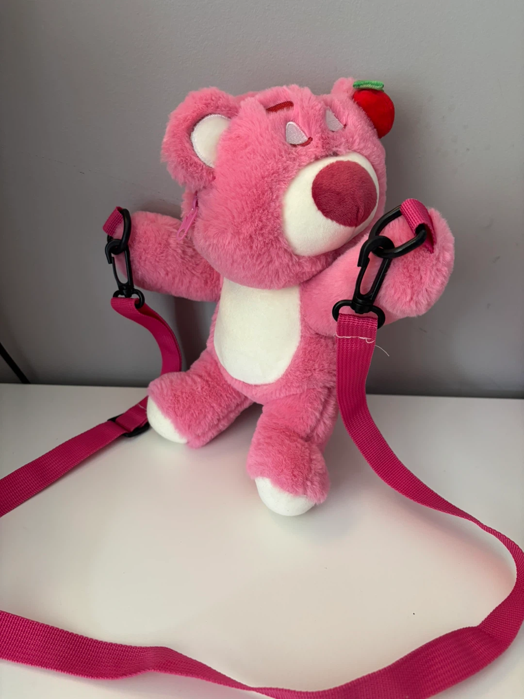Pink Lotso Bear Plush Bag