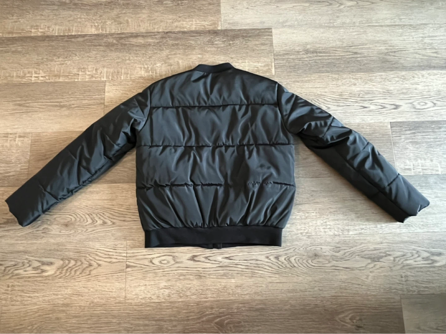 Forever 21 Black Puffer Bomber Jacket Size S - photo 2