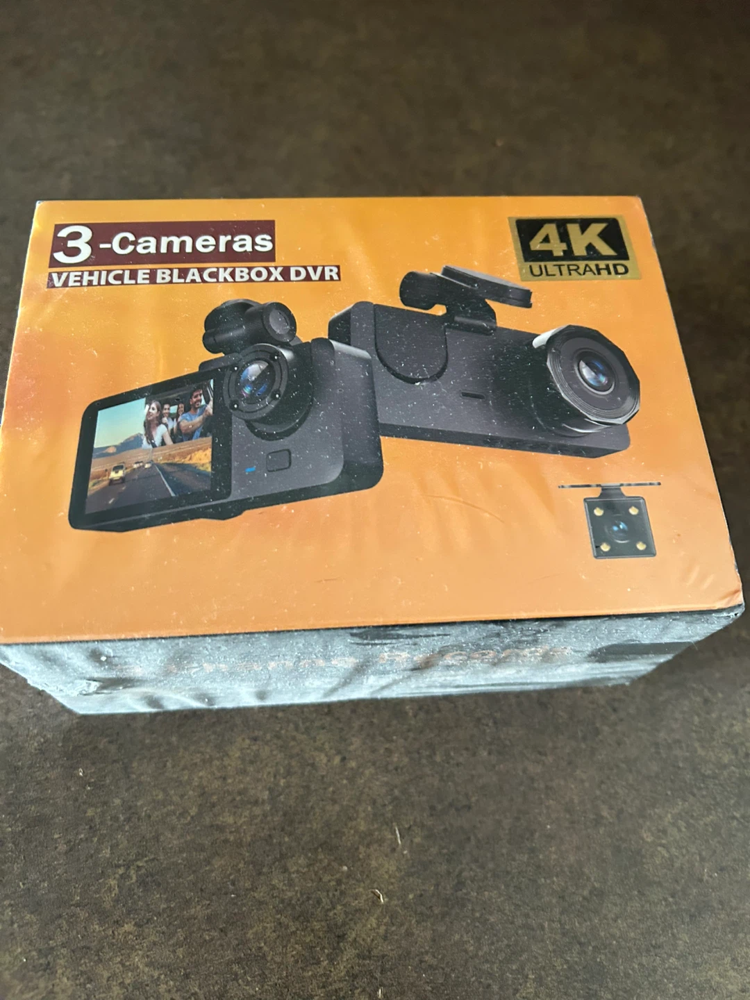 3-Camera Vehicle Blackbox DVR 4K Ultra HD