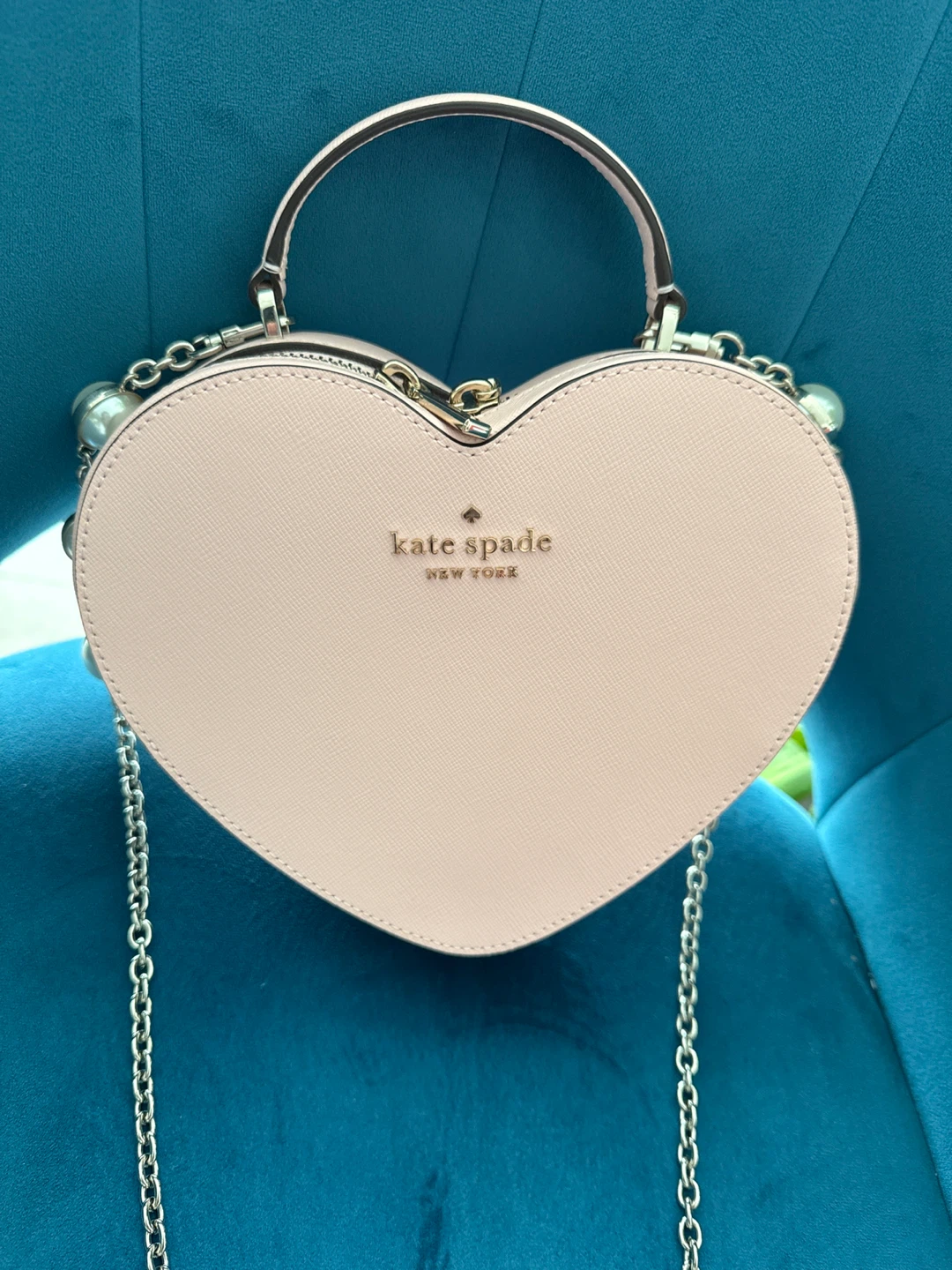 Kate Spade New York Heart Shaped Purse with Pearls