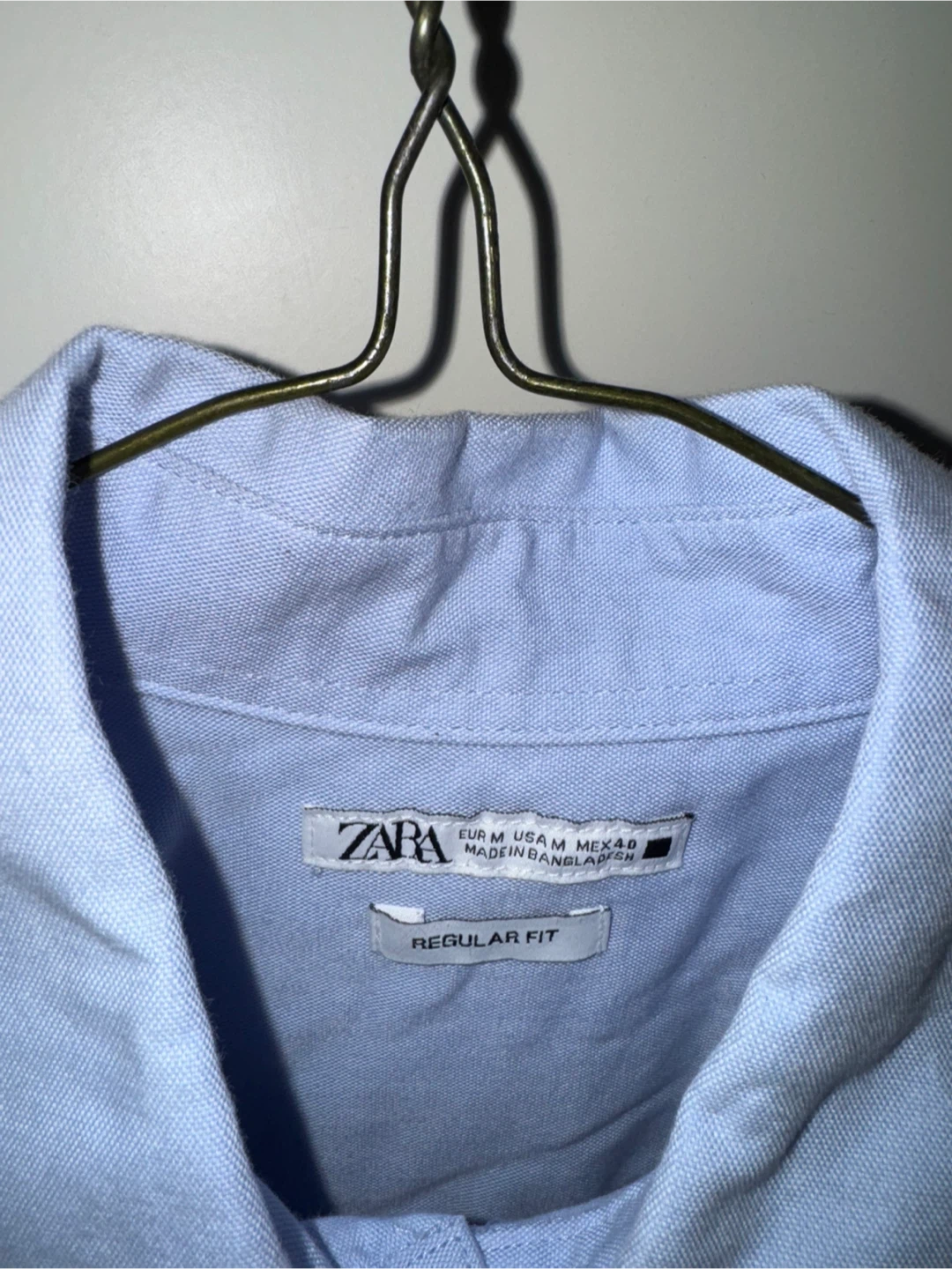 Zara Men's Light Blue Regular Fit Dress Shirt - Medium - photo 3