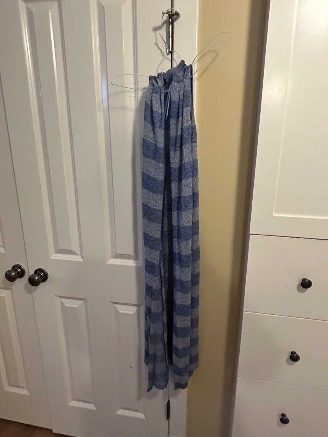 Blue Striped Knit Cardigan Size L/G