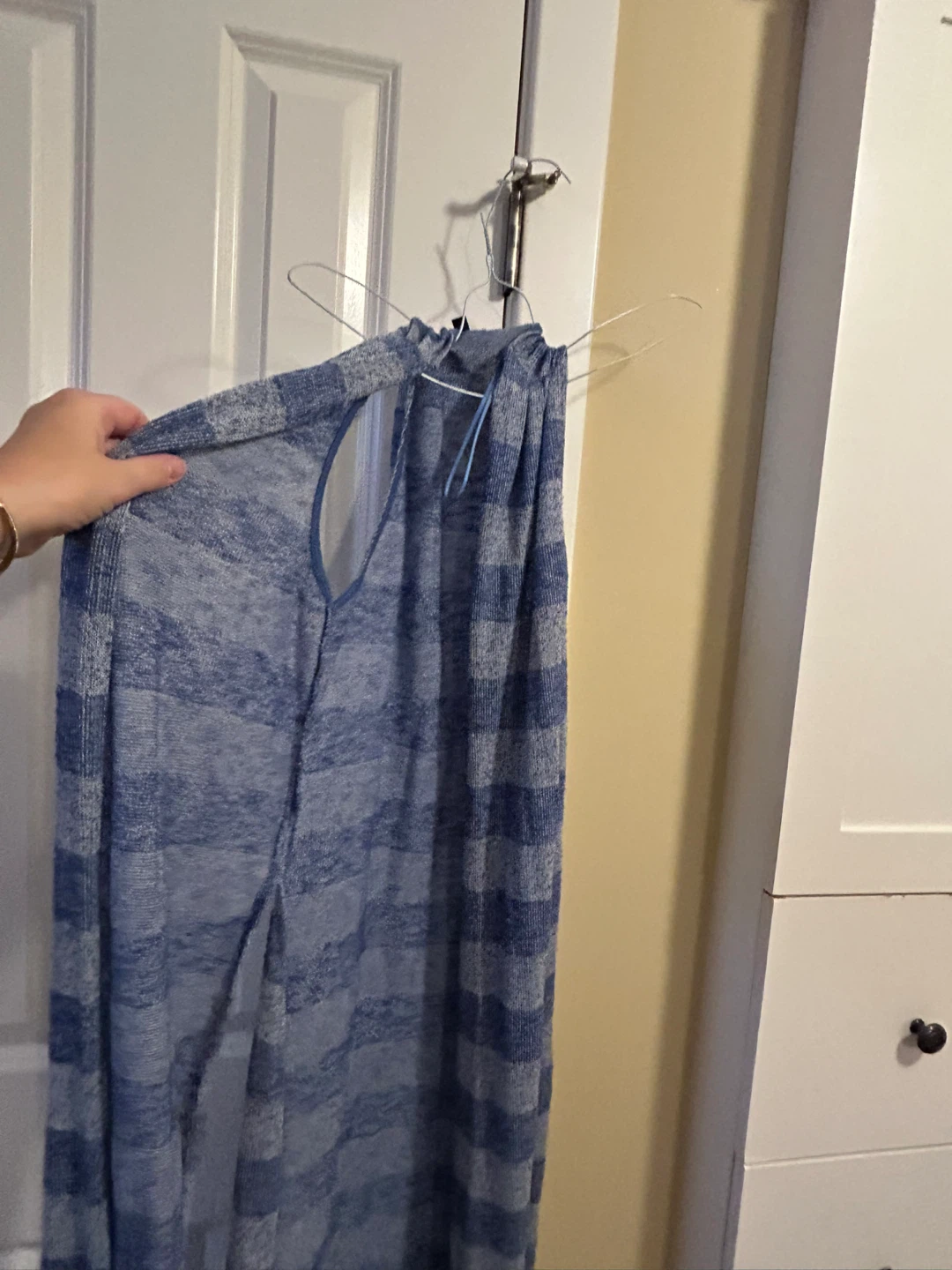 Blue Striped Knit Cardigan Size L/G - photo 2