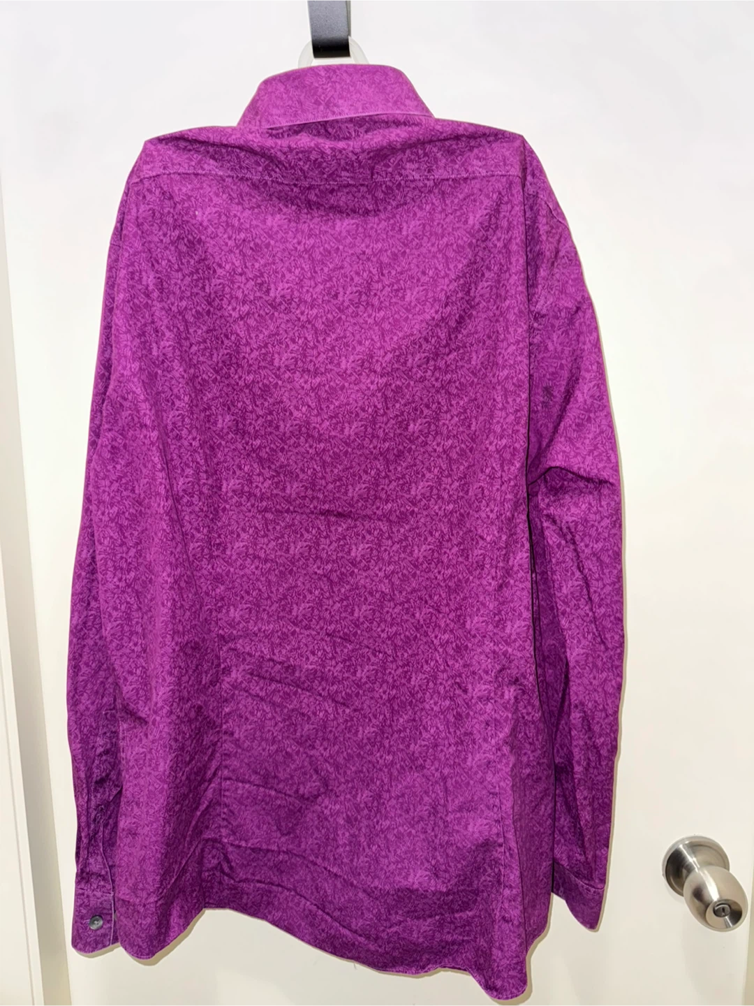 Calvin Klein Men's Purple Print Dress Shirt Size 16 1/2 32/33 - photo 2