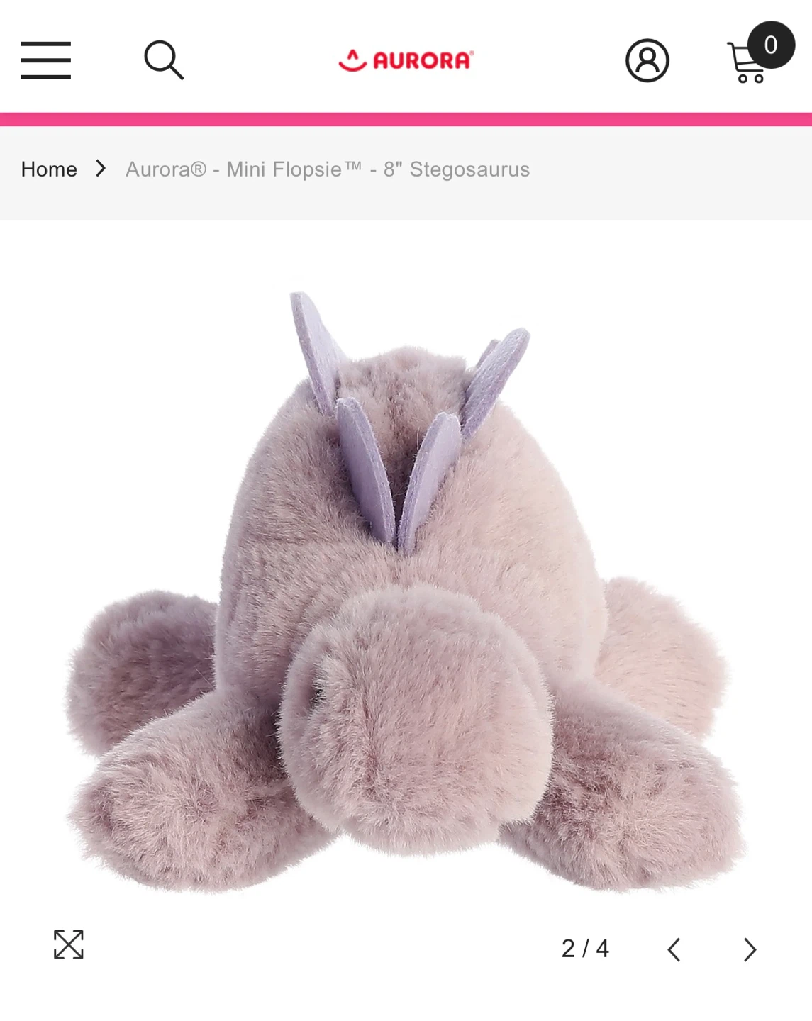 Aurora Mini Flopsie Stegosaurus Plush Toy - 8" - photo 5