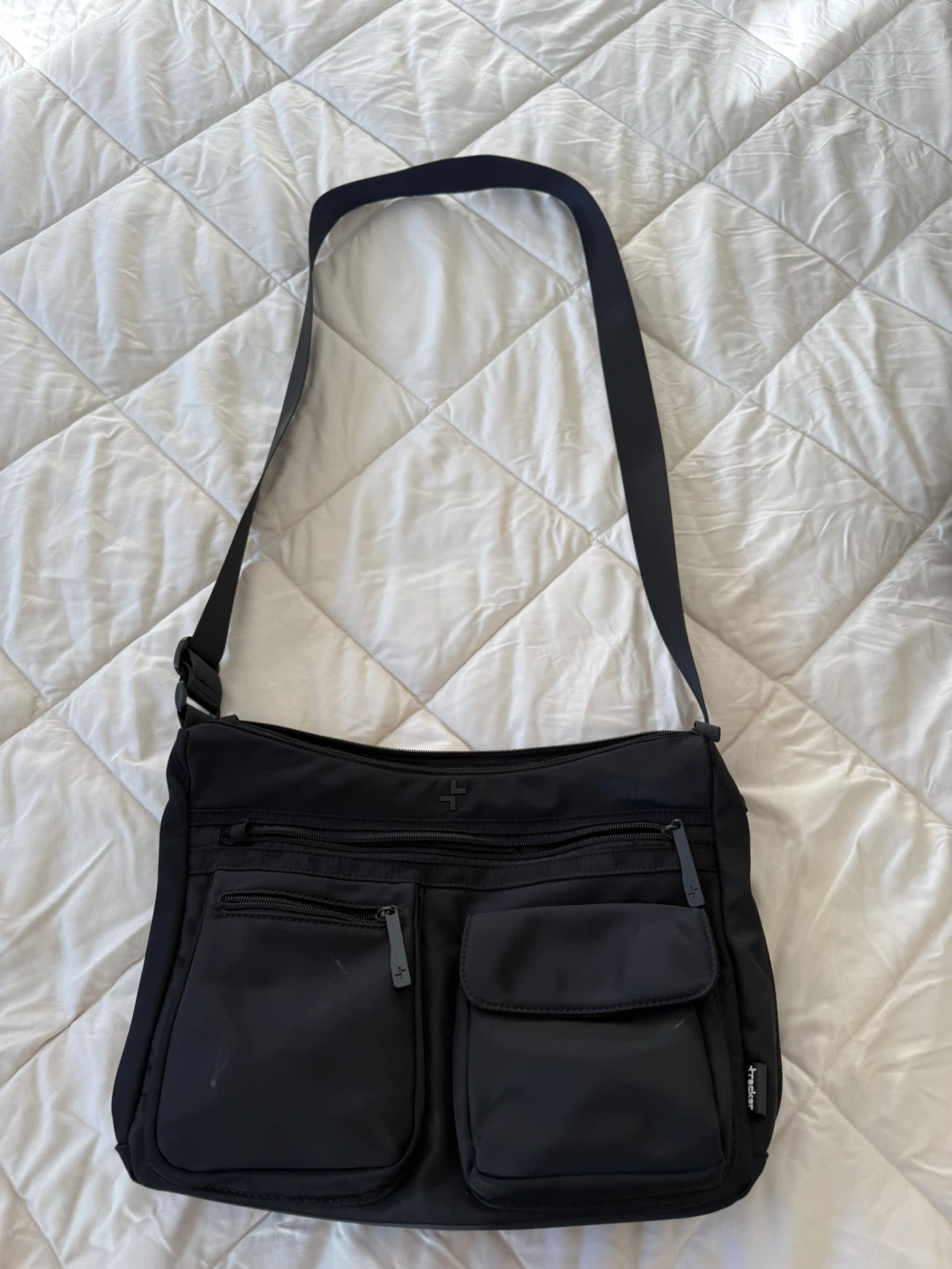 X-Track Black Crossbody Shoulder Bag – Multi-Pocket, RFID - photo 4