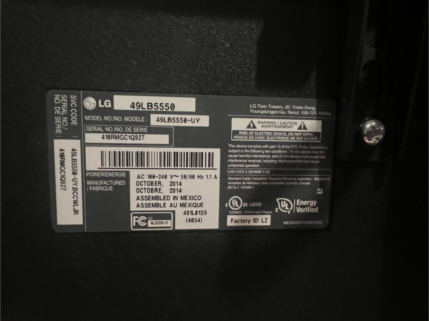 LG 49LB5550-UY 49" LED TV - photo 3