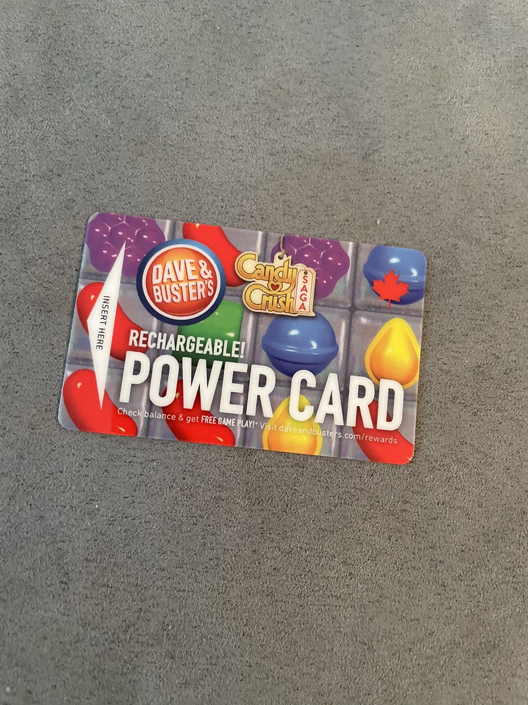 Dave & Buster’s Rechargeable Power Card #freecycle