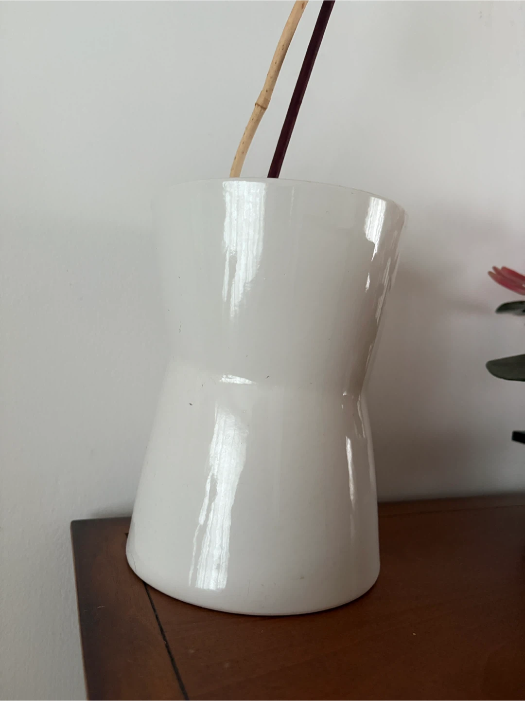 White Ceramic Vase 8inches