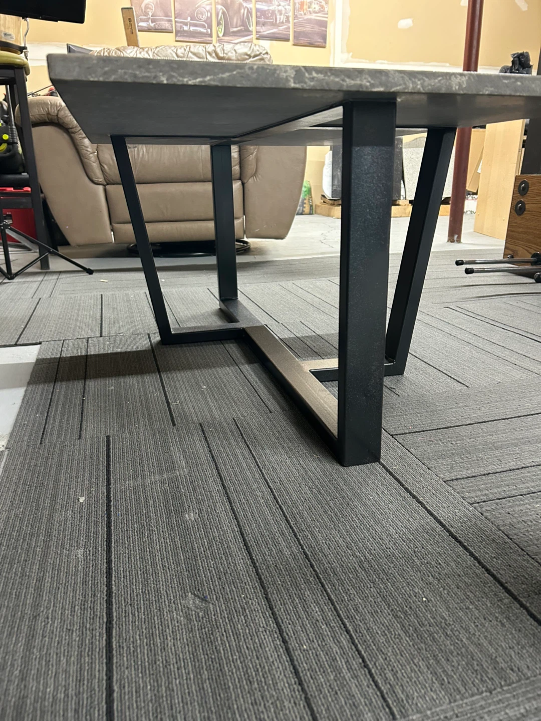 Modern Coffee Table with Stone-Look Top - photo 2