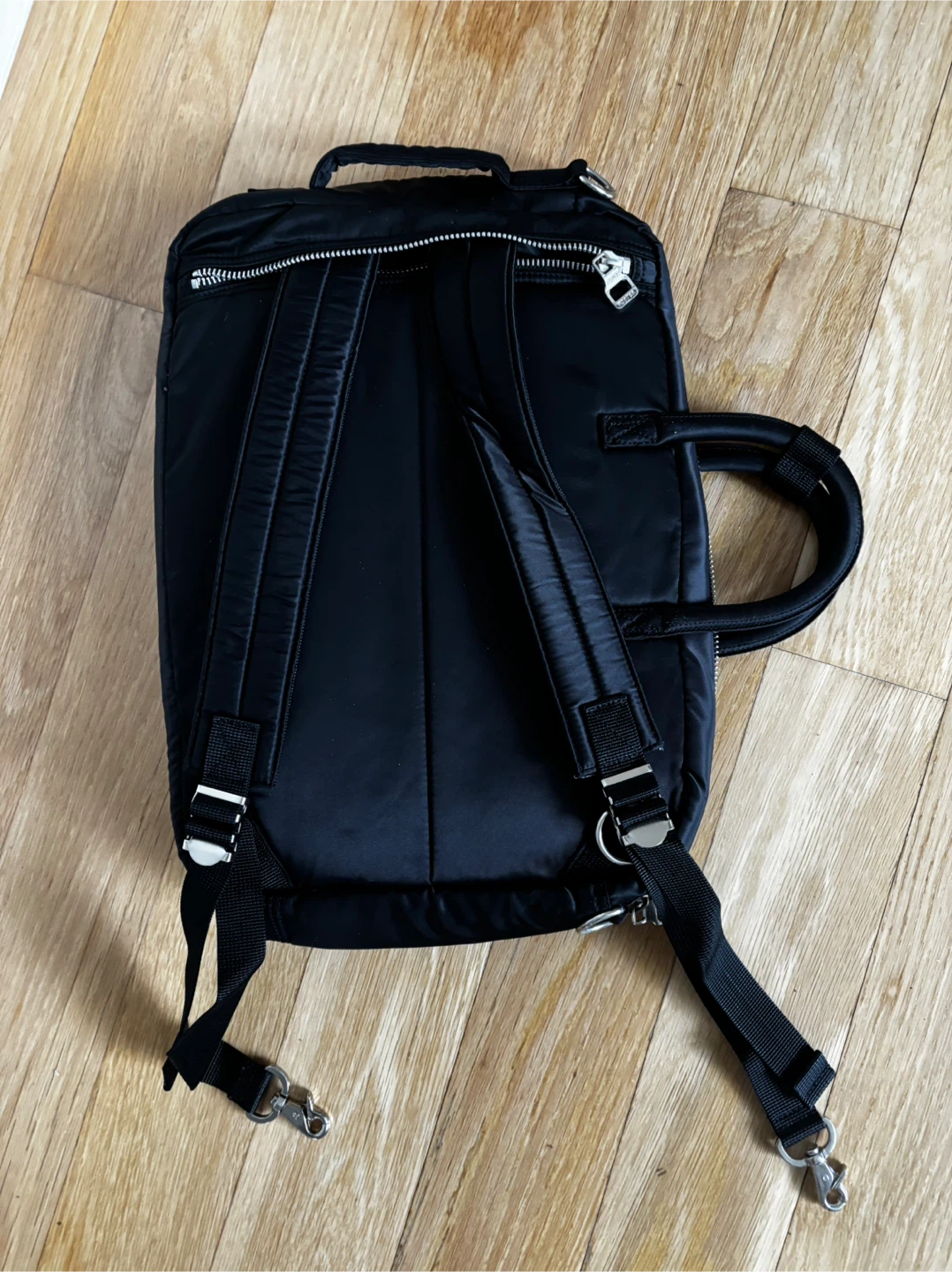 Pre-owned-Porter Black Nylon Briefcase Backpack - photo 3