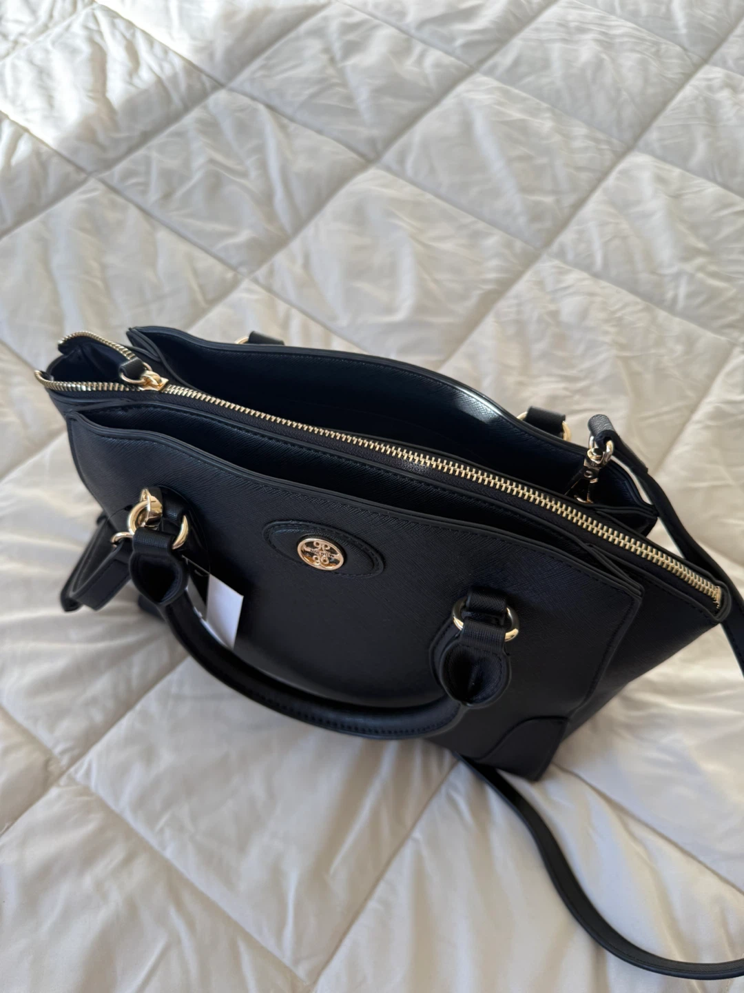 Nine West Black Structured Satchel Crossbody Purse – New - photo 5