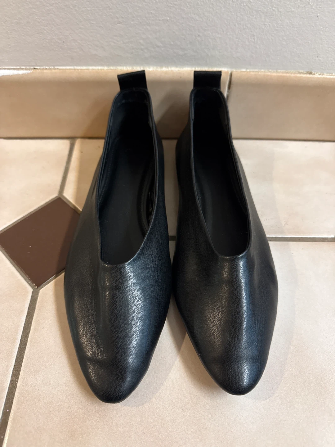 Black Leather Ballet Flats (H&M)