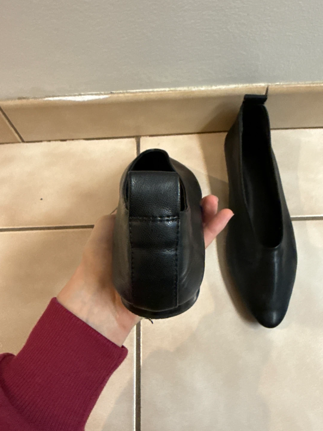 Black Leather Ballet Flats (H&M) - photo 3