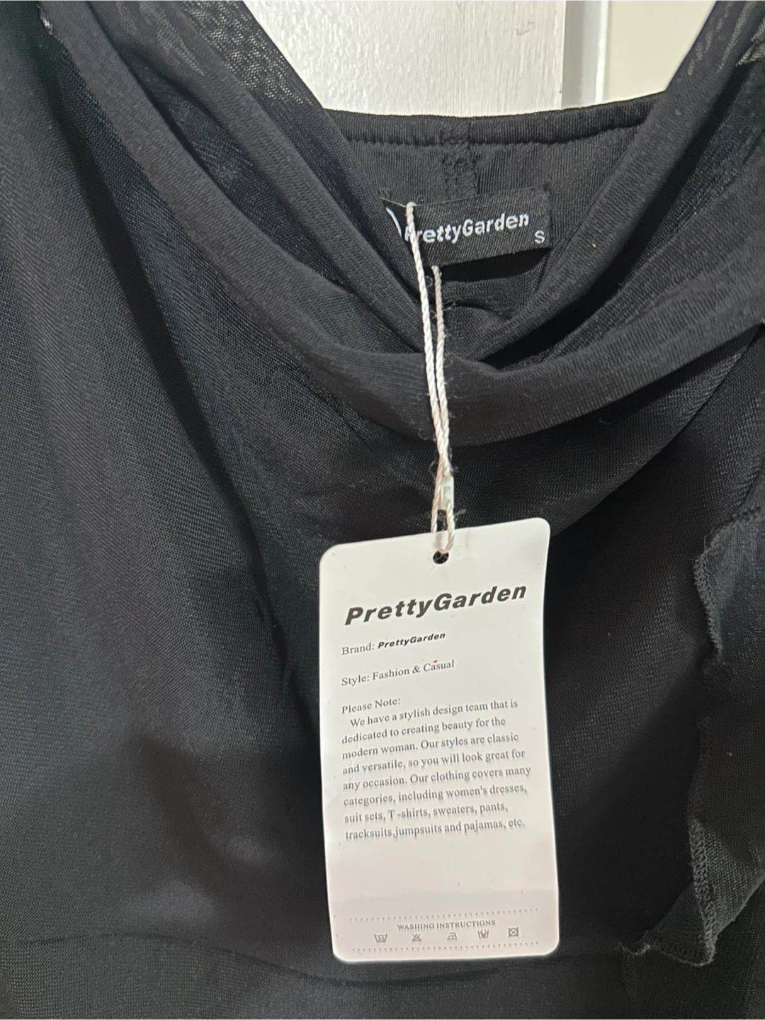PrettyGarden Black Ruffle Maxi Dress - Small - photo 5