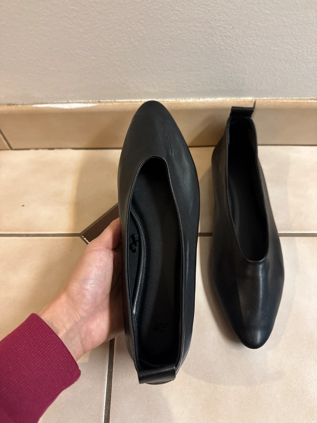 Black Leather Ballet Flats (H&M) - photo 4