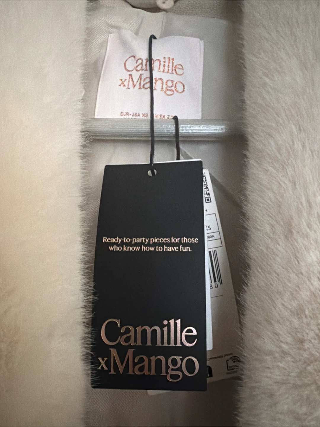 Camille x Mango Beige Trench Coat with Detachable Fur Trim - photo 2