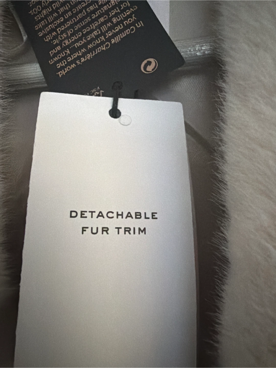 Camille x Mango Beige Trench Coat with Detachable Fur Trim