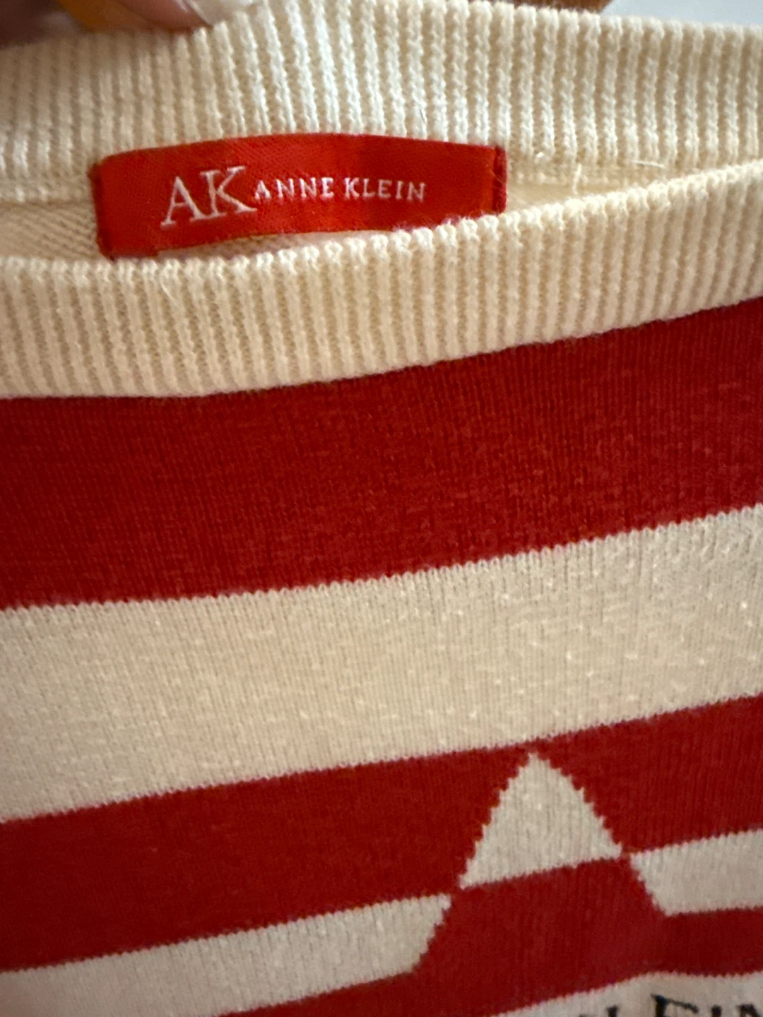 Anne Klein Striped Sweater with Star Detail - photo 3