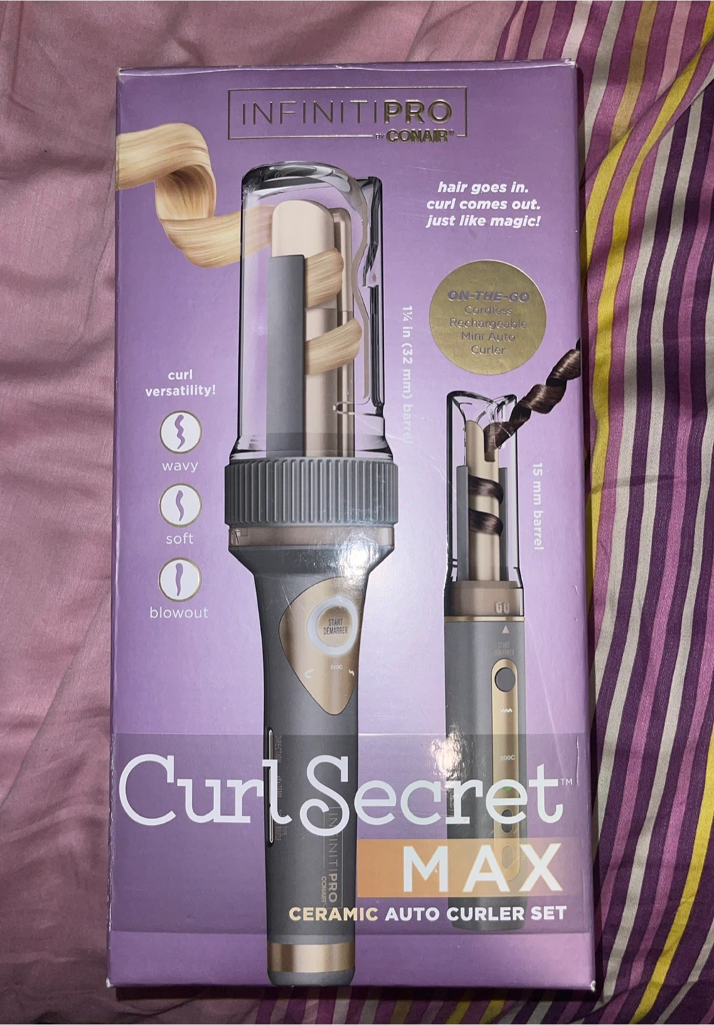 BRAND NEW-INFINITI PRO CONAIR Curl Secret MAX Auto Curler Set