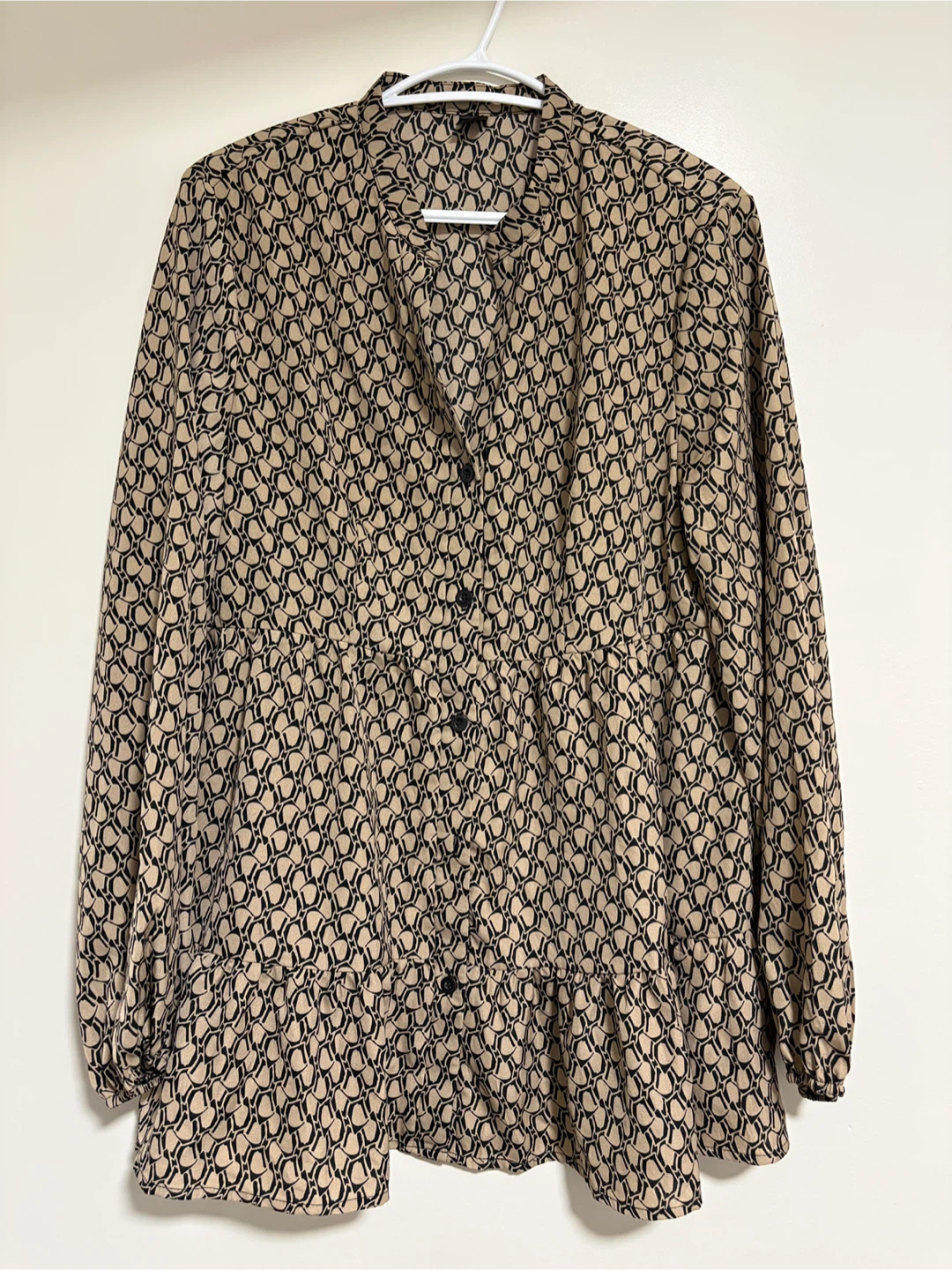 BNNTK Women's Long Sleeve Peplum Blouse