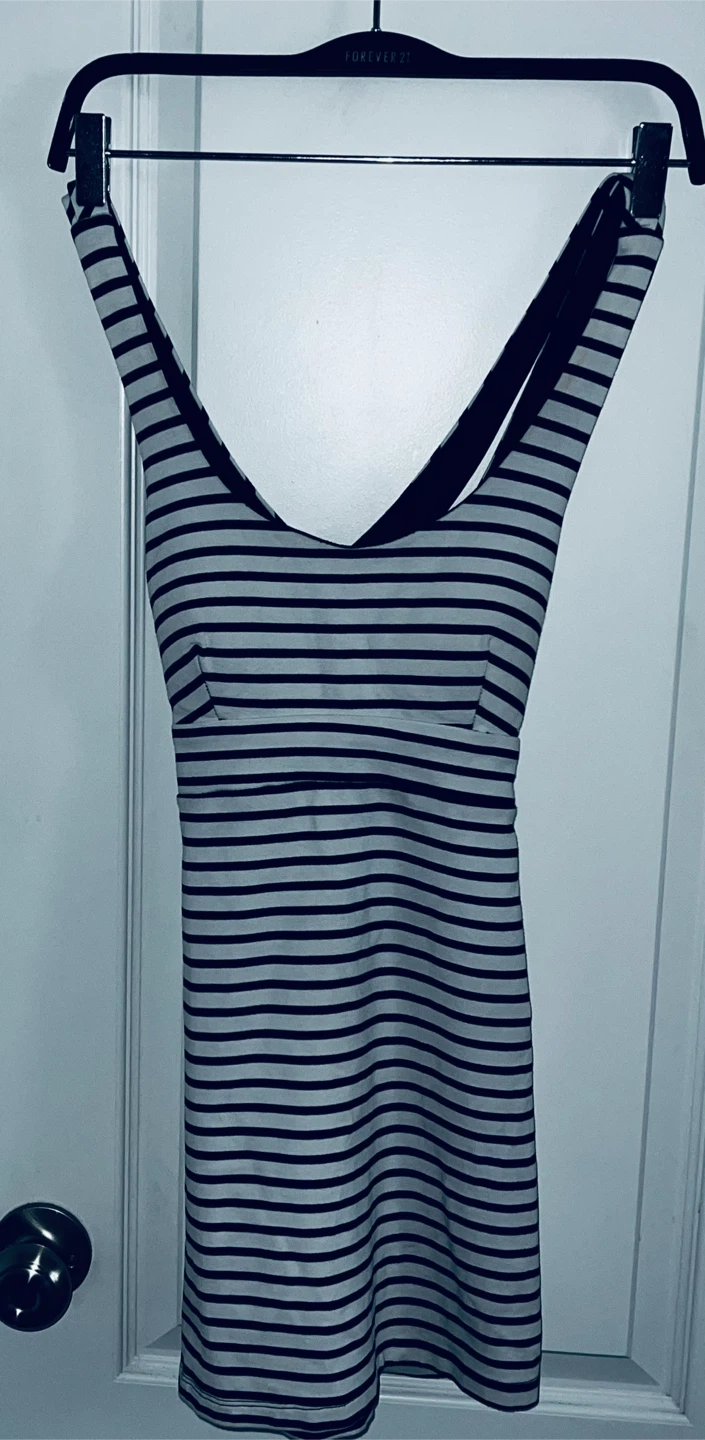 Ladies Striped Criss-Cross Back Dress - size M - photo 2