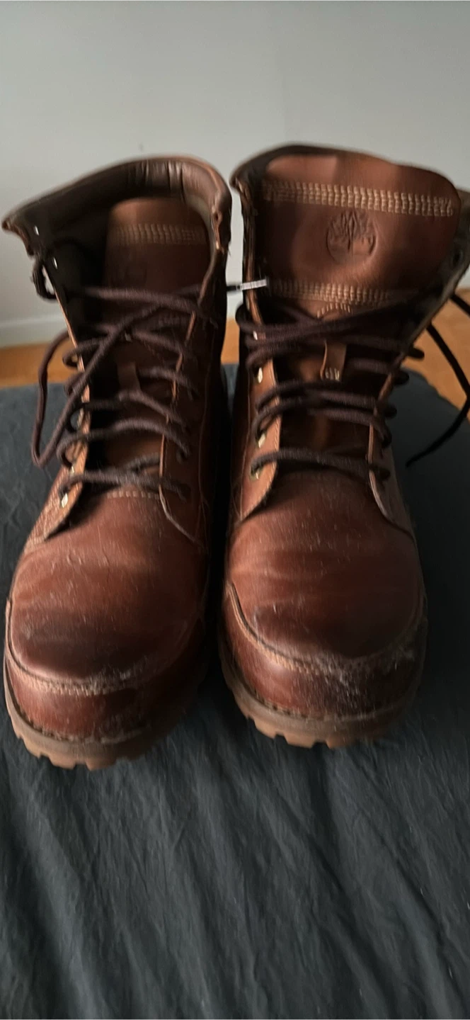 Timberland Brown Leather Lace-Up Boots