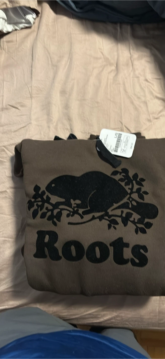 Roots Beaver Logo Brown Sweatshirt - Size L