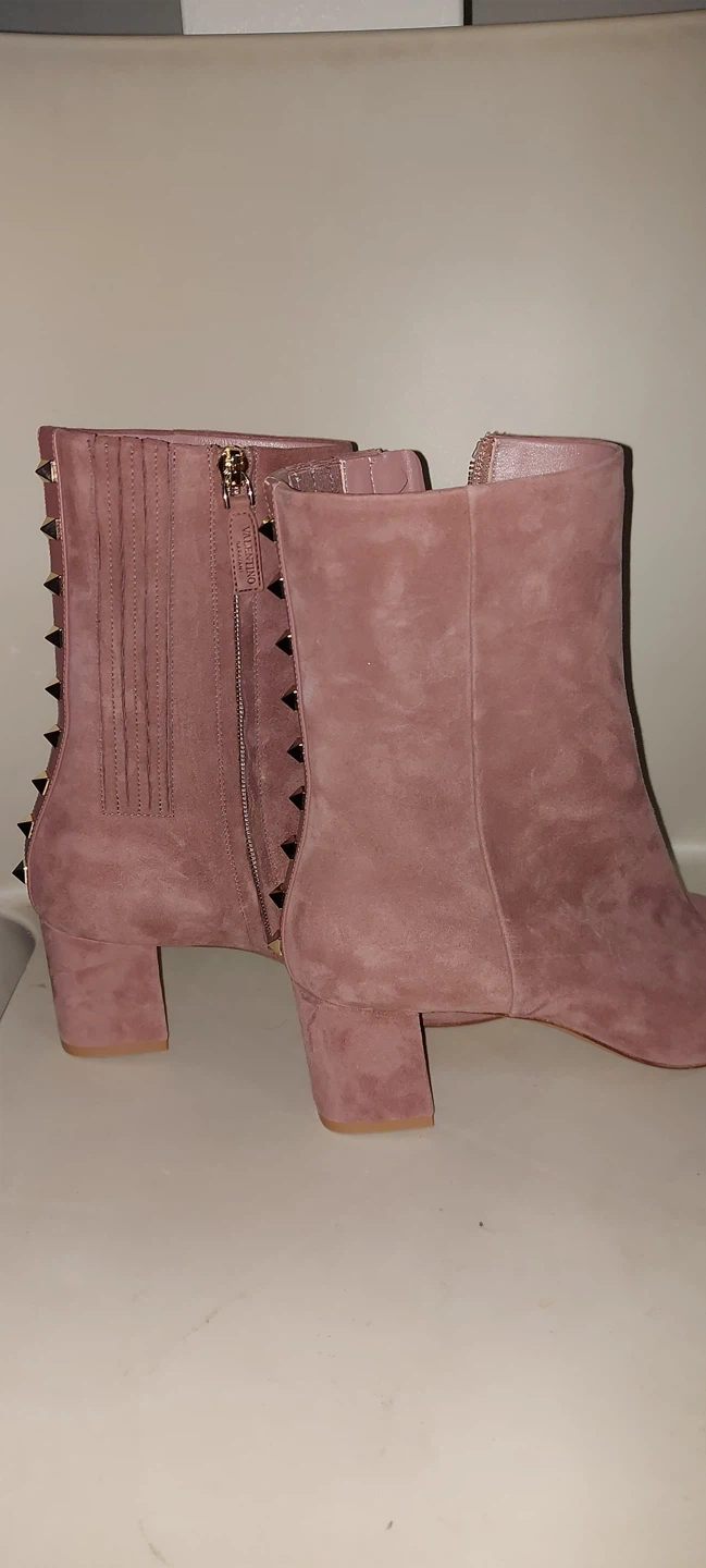 Valentino Garavani Suede Studded Ankle Boots - photo 2