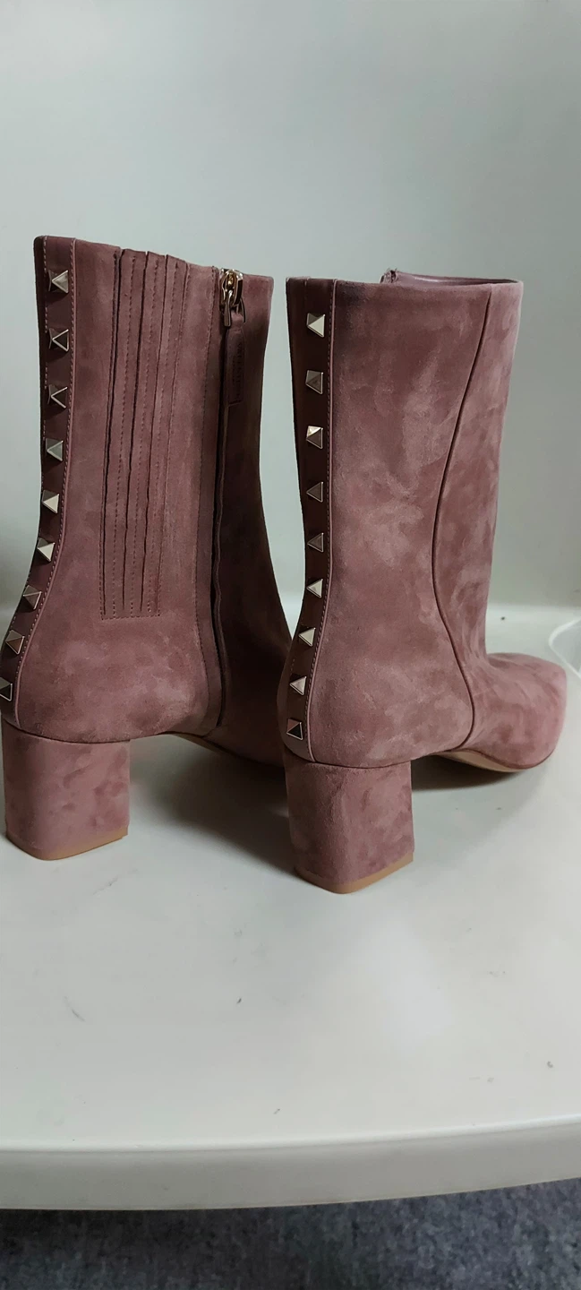 Valentino Garavani Suede Studded Ankle Boots