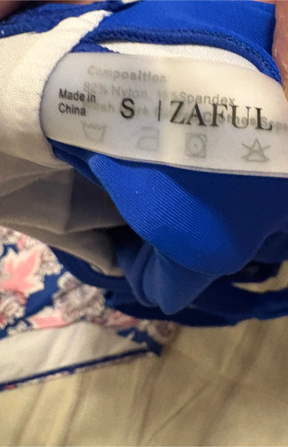 Zaful Women's Blue Floral Tankini Swimsuit Size S - photo 5