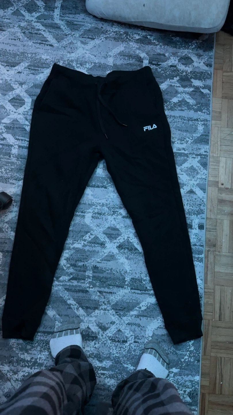 Fila Black Joggers - Size Medium