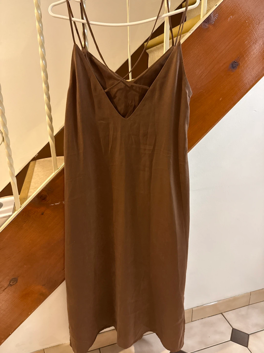 Brown Spaghetti Strap Midi Dress - photo 2