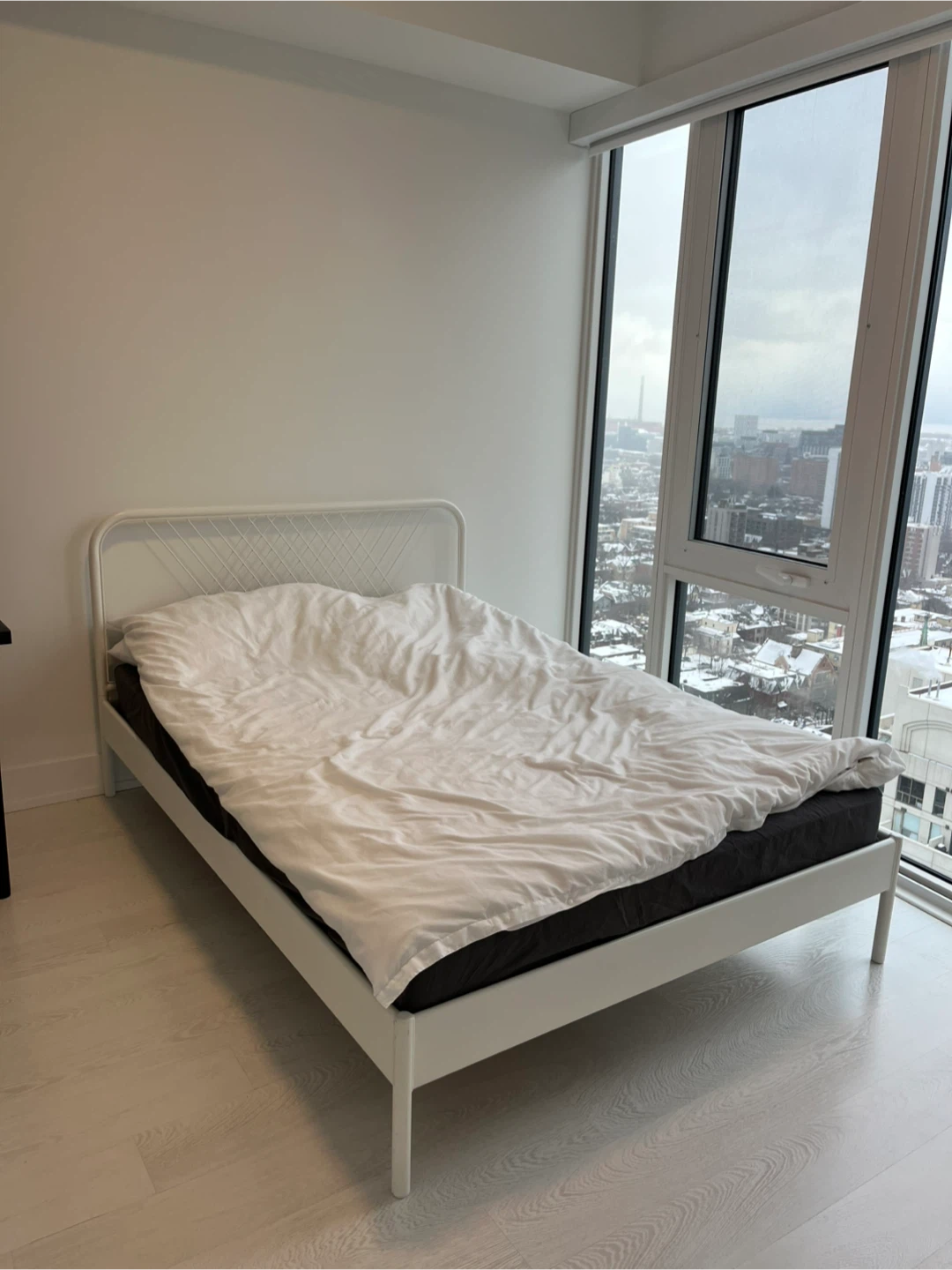 IKEA Nesttun White Bed Frame - Double