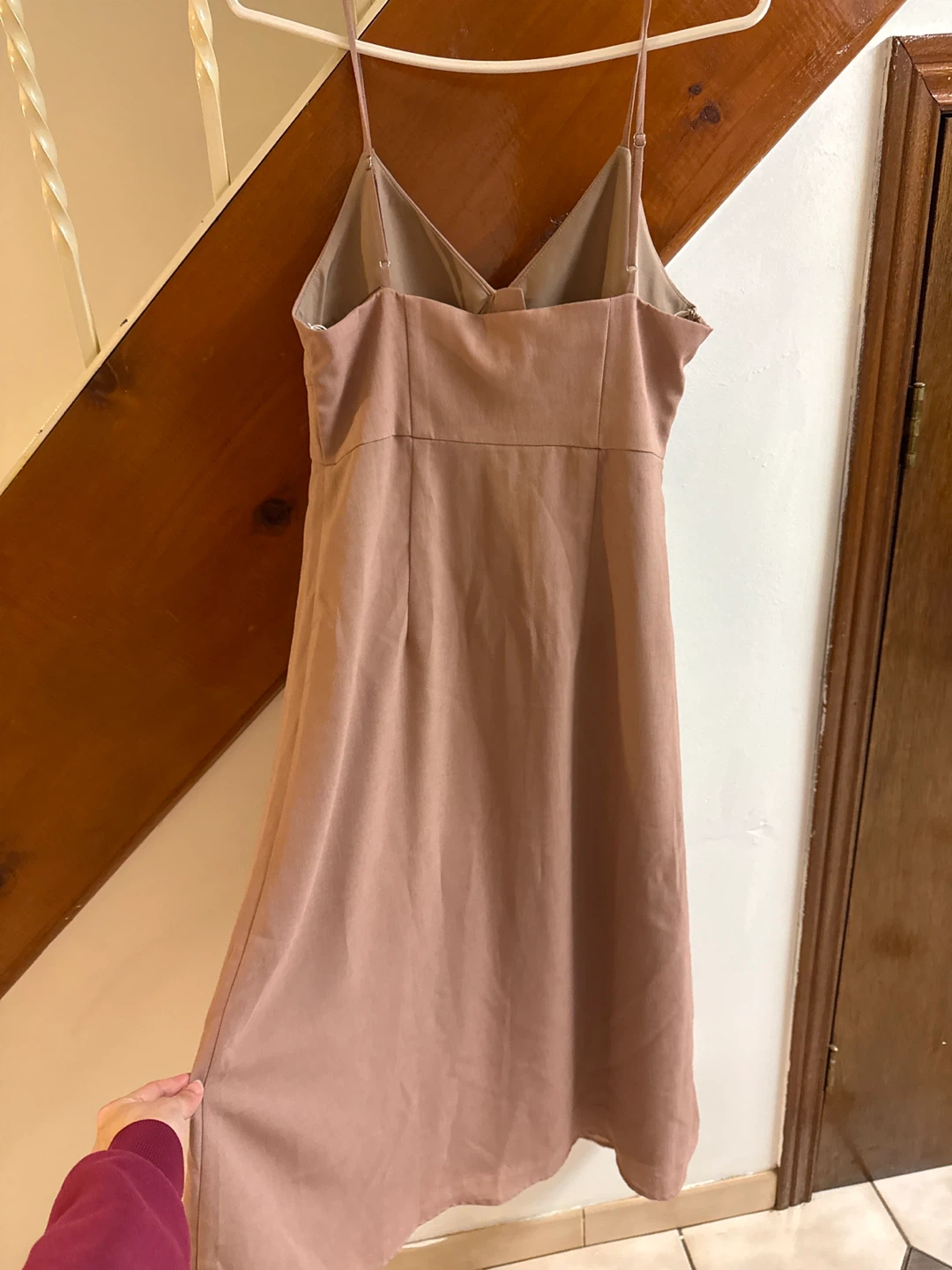 Muted Rose V-neck Cami Midi Dress - Size M - photo 2