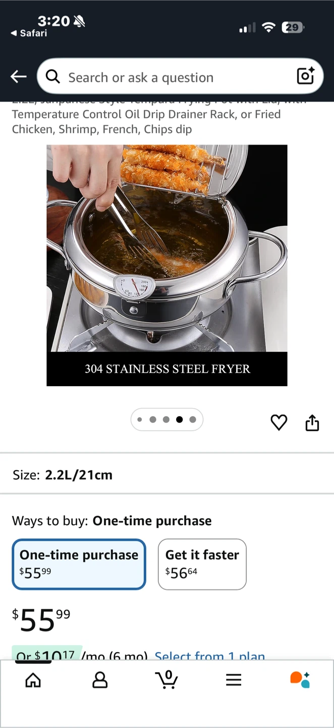 Stainless Steel 2.2L Frying Pot - photo 2