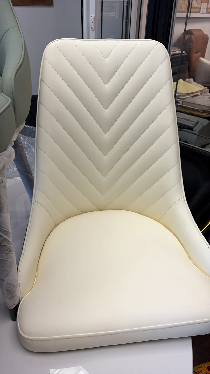 Modern Dining Chair - Grey Faux Leather - photo 2