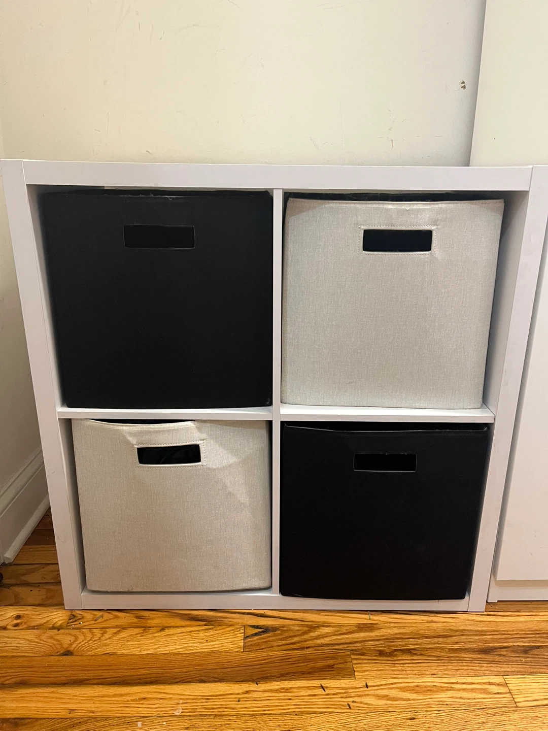 White 4-Cube Storage Organizer Shelf