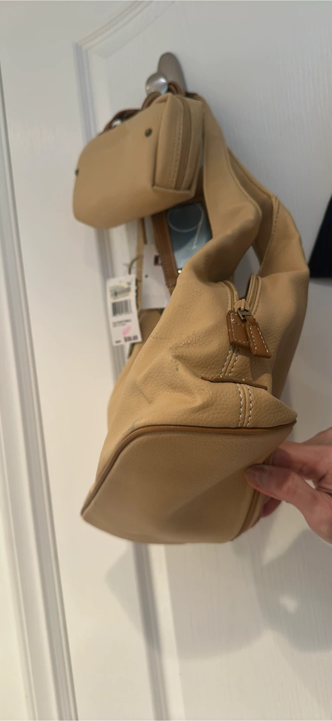 Nine West Beige Shoulder Bag with Matching Wallet and Pouch - photo 3