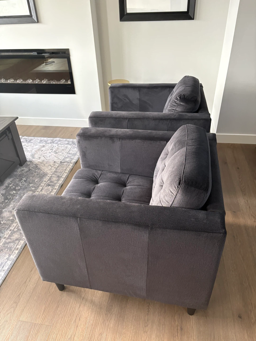 Anthena Armchair - Charcoal - 2 available - photo 3