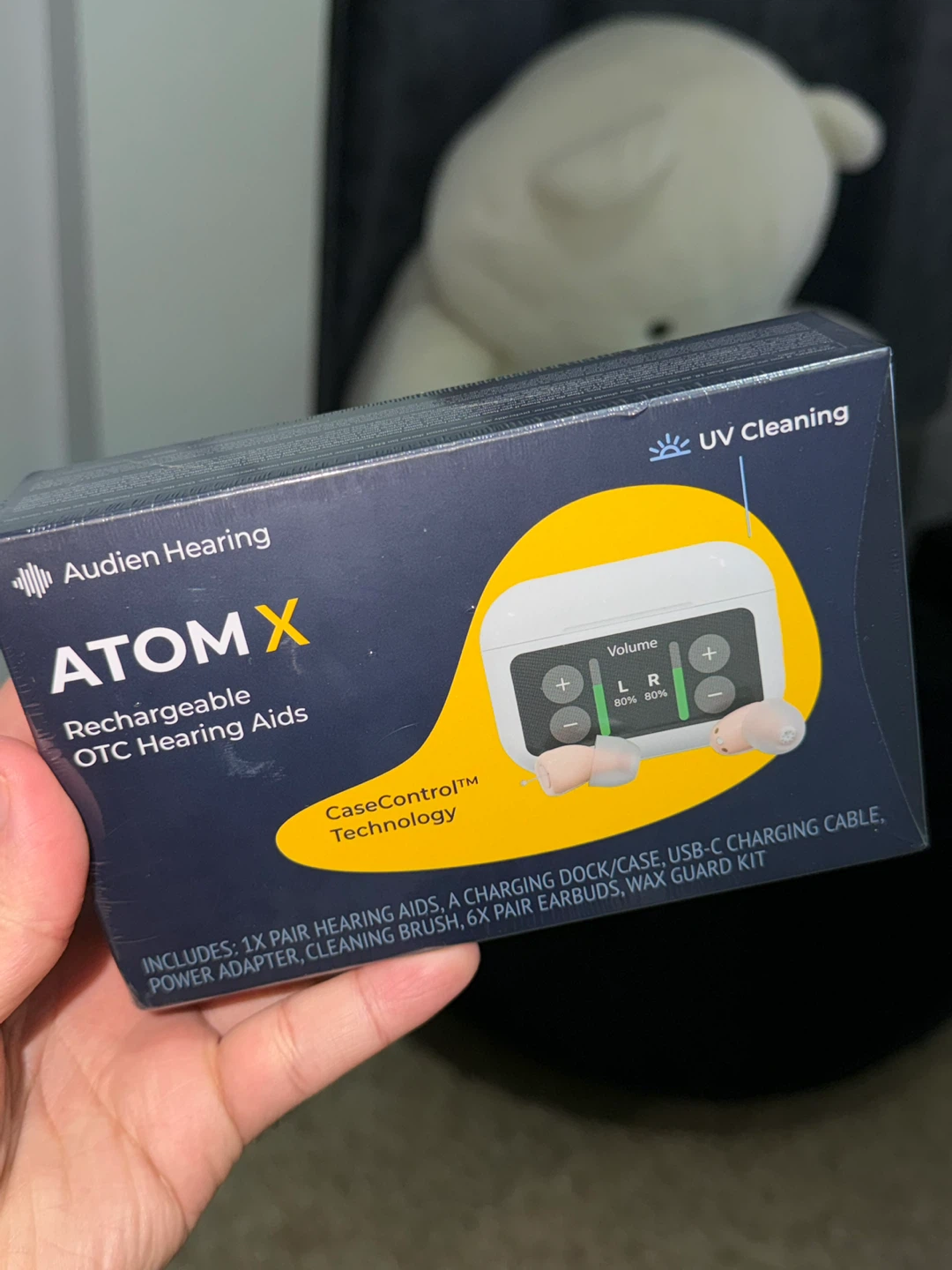 Audien AtomX Rechargeable OTC Hearing Aids