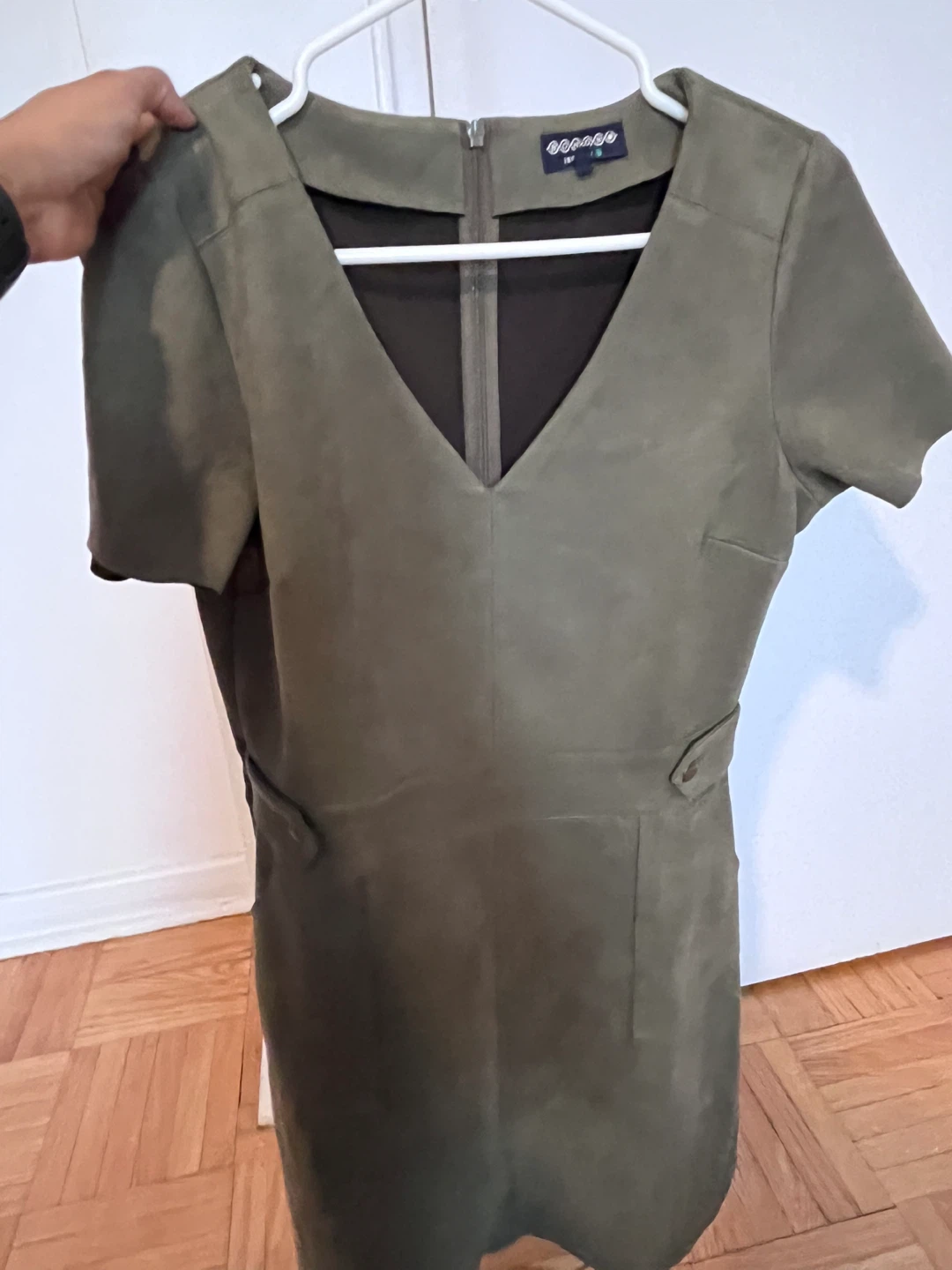 BONOBO INSTINCT Green Suede-like Mini Dress