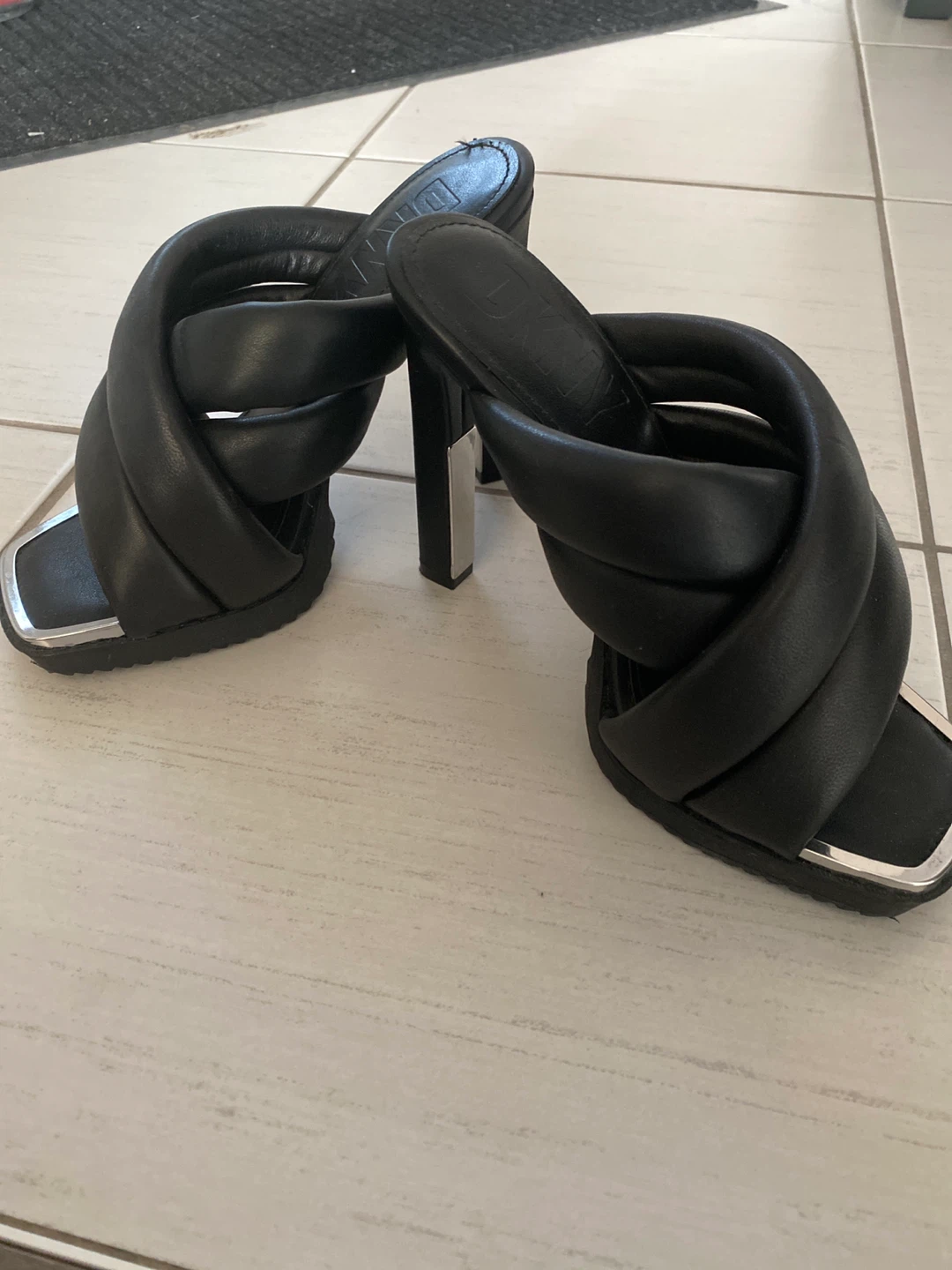 DKNY Black Padded Heeled Mules - photo 3