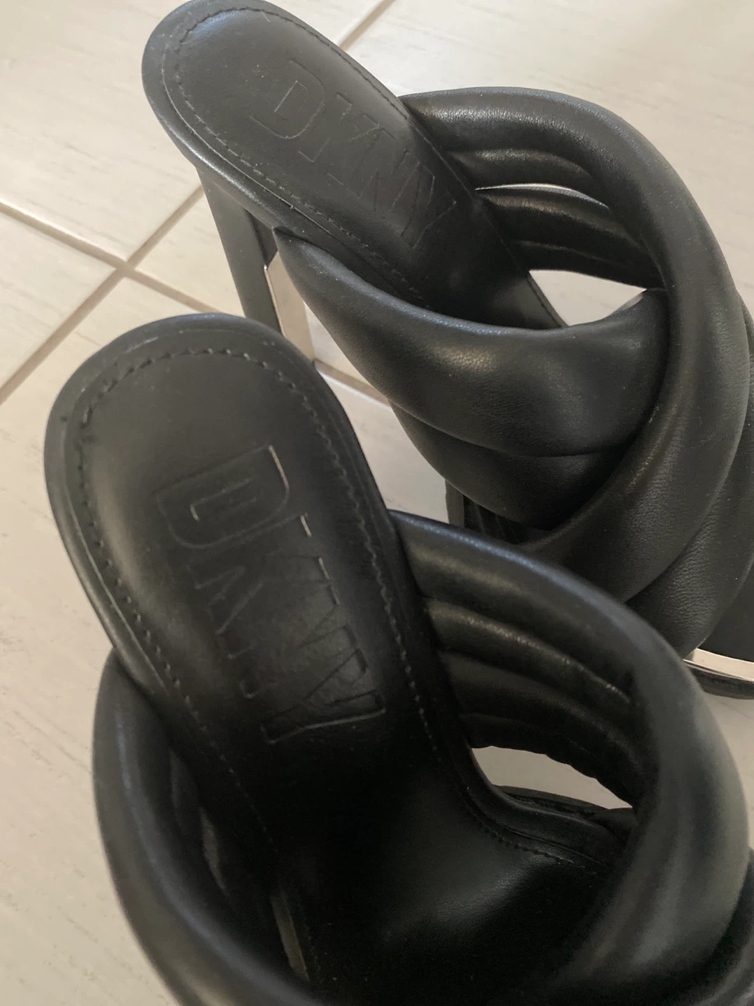DKNY Black Padded Heeled Mules - photo 2