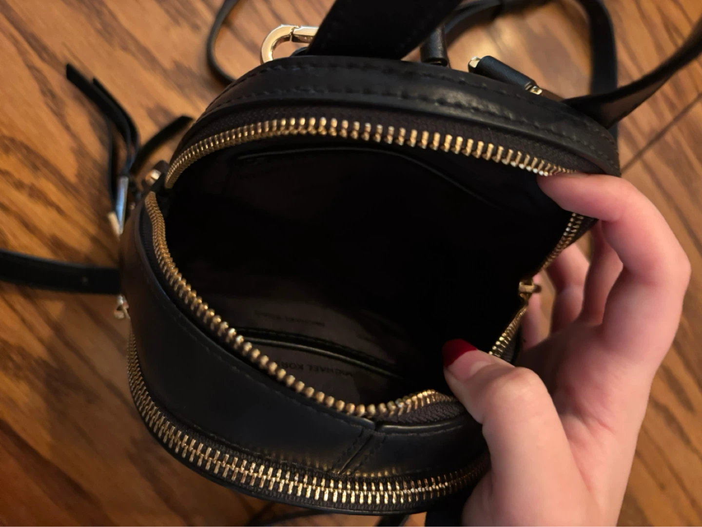 Michael Kors Black Leather Mini Backpack - photo 4