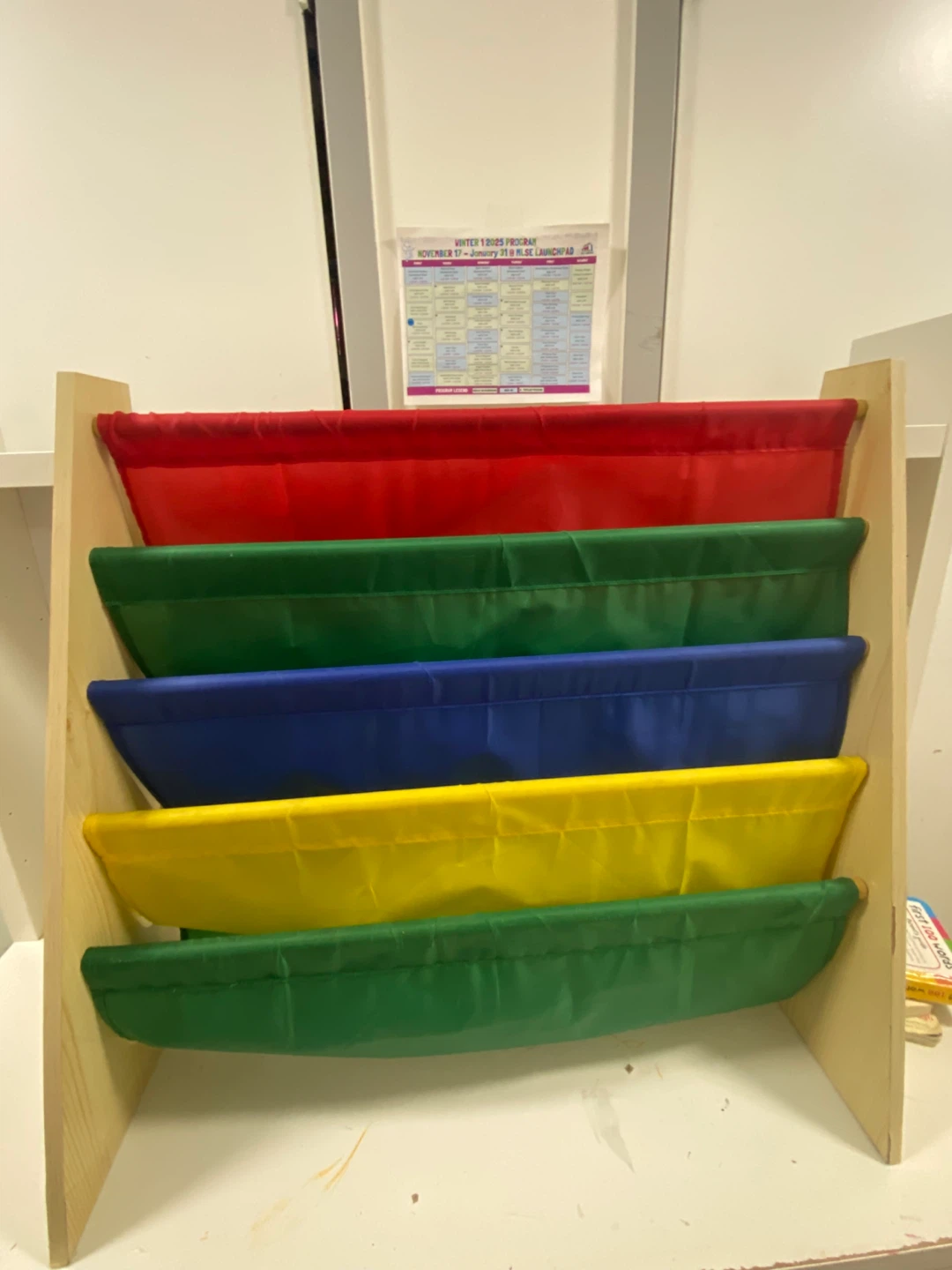 A small cute colour ful book shelf